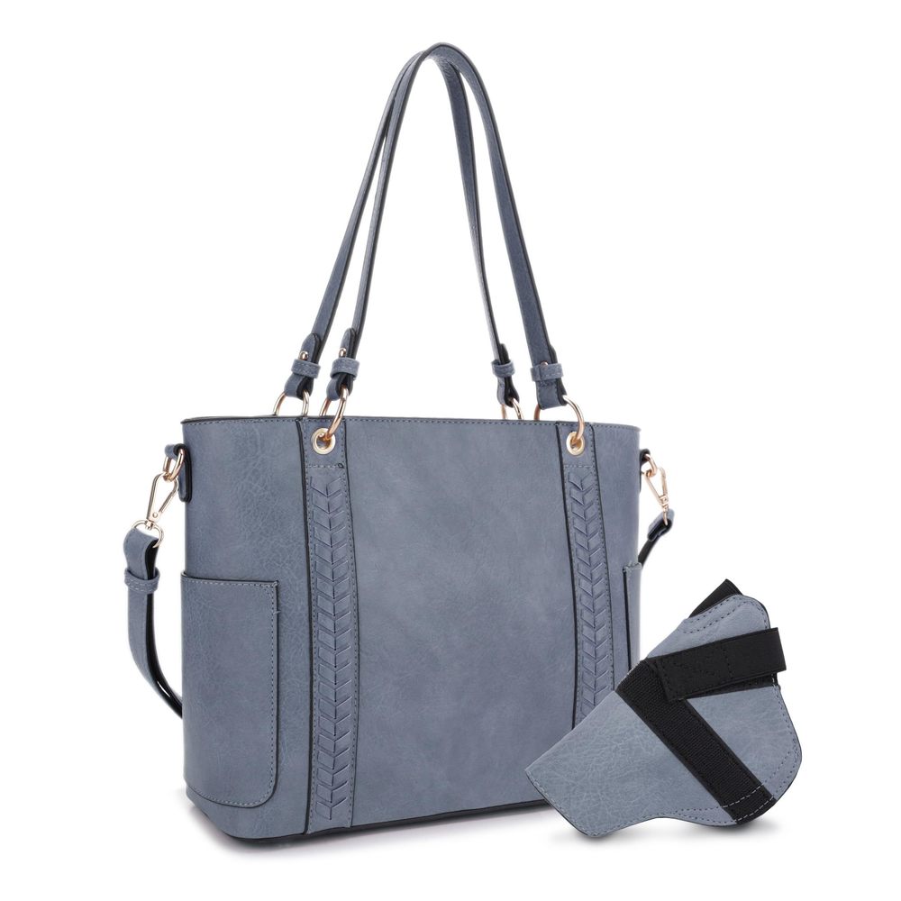 Austin Whipstitching Concealed Carry Tote Bag With Lock And Key, Top Handle ;)